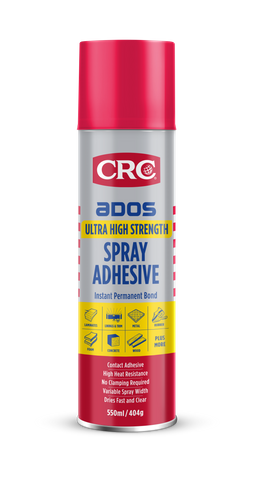 ADOS ULTRA HIGH STRENGTH SPRAY ADHESIVE 550ML AEROSOL