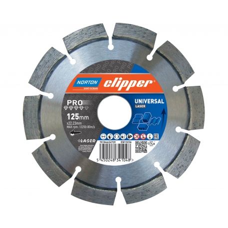 NORTON CLIPPER 125 X 22mm DIAMOND BLADE