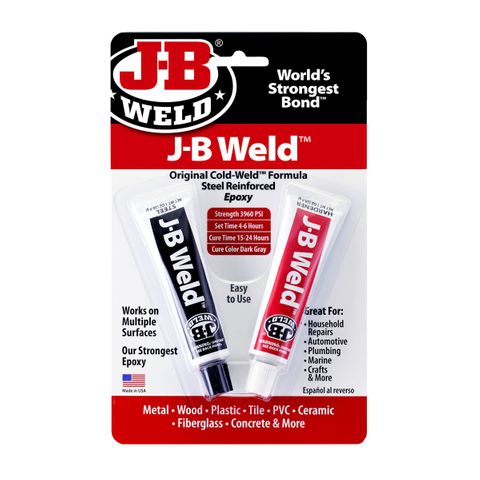 JB WELD COLD WELD STEEL REINFORCED EPOXY TWIN 28.4g TUBES