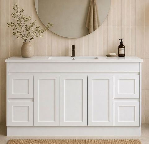 Sophie 1500 Matte WHITE Vanity