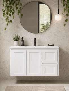 Sophie 900 Matte WHITE Wall Hung Vanity