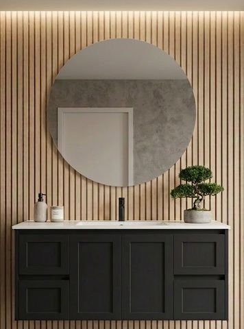 Sophie 1200 Matte BLACK Wall Hung Vanity