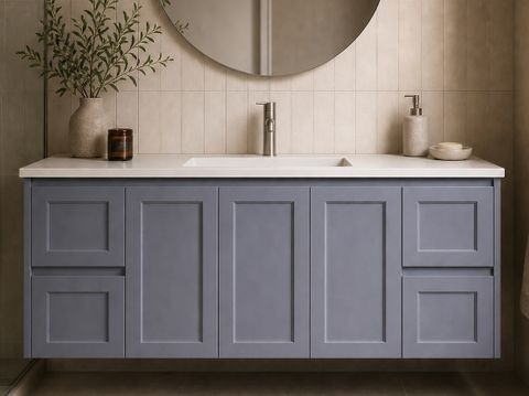 Sophie 1500 Matte GREY Wall Hung Vanity