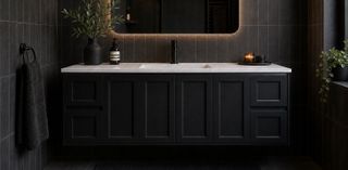 Sophie 1800 Matte BLACK Wall Hung Vanity