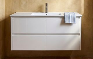 Amber 1200 Gloss White Wall Hung Vanity