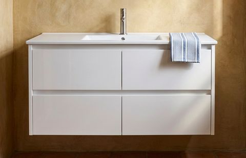 Amber 1200 Gloss White Wall Hung Vanity