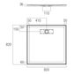 Elite 820x820 Polymarble Base Rear Outle