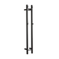 V2 Black Vertical Heated Towel Rail 2 Bars