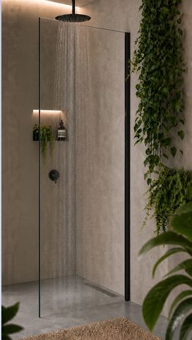 Frameless 800x2090x10mm Tempered Glass Panel (No holes or cut outs)