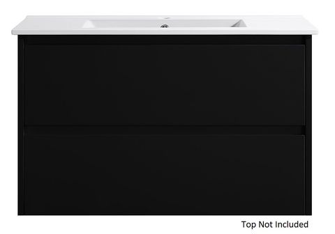 Amber 900 Matte BLACK Wall Hung Vanity