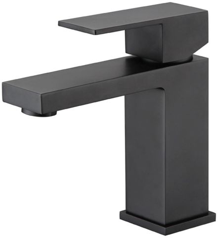 Savanna Square Black Basin Mixer