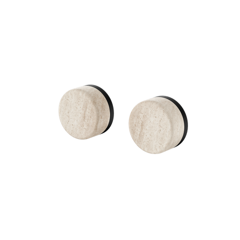 Serenity Wall Top Assembly With Rome Travertine Handle Matte Black