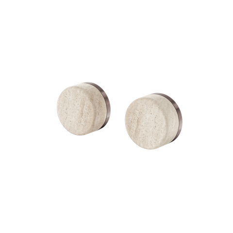 Serenity Wall Top Assembly With Rome Travertine Handle Brushed Bronze