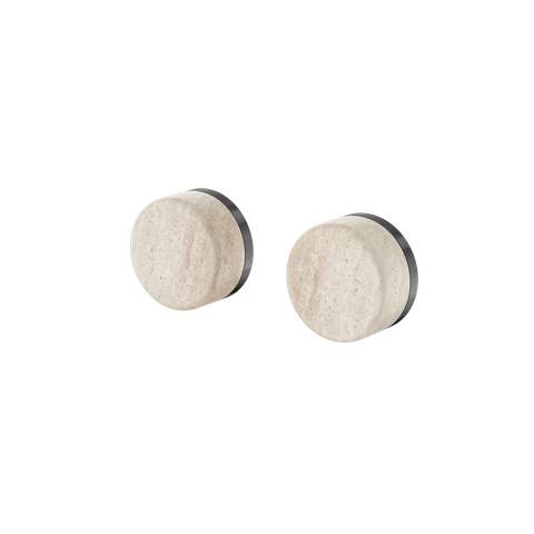 Serenity Wall Top Assembly With Rome Travertine Handle Gun Metal
