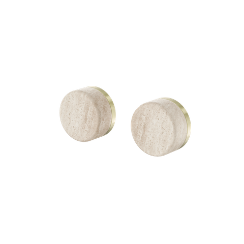 Serenity Wall Top Assembly With Rome Travertine Handle Brushed Gold