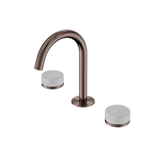 Serenity Basin Set Arc Spout With Carrara Handle Brushed Bronze