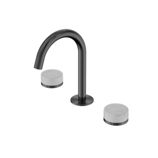 Serenity Basin Set Arc Spout With Carrara Handle Gun Metal
