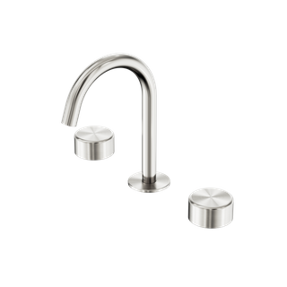 Serenity Basin Set Arc Spout With Metal Handle Brushed Nickel
