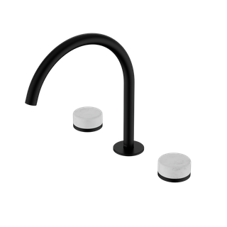 Serenity Bath/Kitchen Set Arc Spout With Carrara Handle Matte Black
