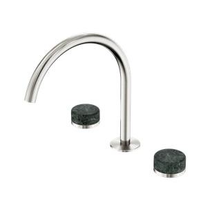 Serenity Bath/Kitchen Set Arc Spout With Verde Alpi Handle Brushed Nickel