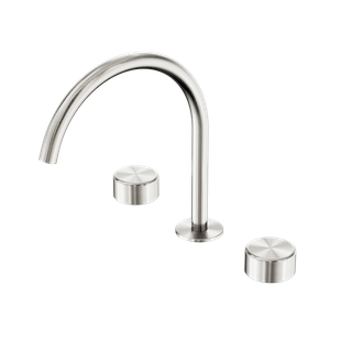 Serenity Bath/Kitchen Set Arc Spout With Metal Handle Brushed Nickel
