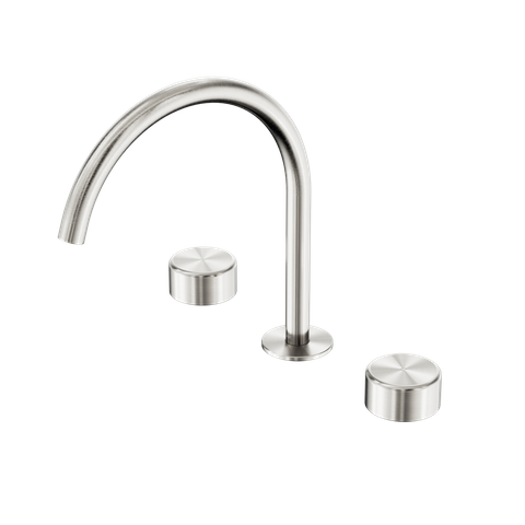 Serenity Bath/Kitchen Set Arc Spout With Metal Handle Brushed Nickel