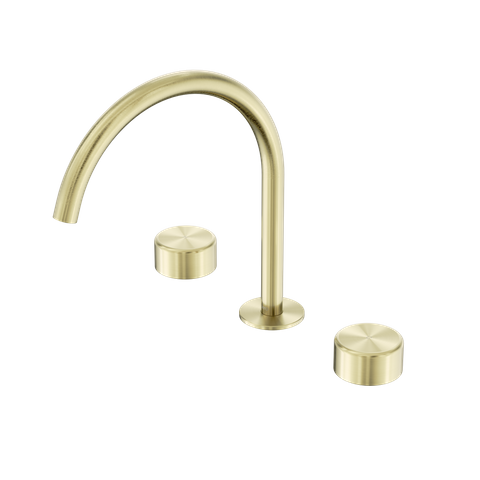 Serenity Bath/Kitchen Set Arc Spout With Metal Handle Brushed Gold