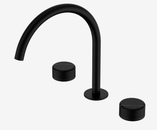 Serenity Bath/Kitchen Set Arc Spout With Marquina Black Handle Matte Black