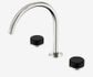 Serenity Bath/Kitchen Set Arc Spout With Marquina Black Handle Brushed Nickel