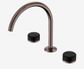 Serenity Bath/Kitchen Set Arc Spout With Marquina Black Handle Brushed Bronze