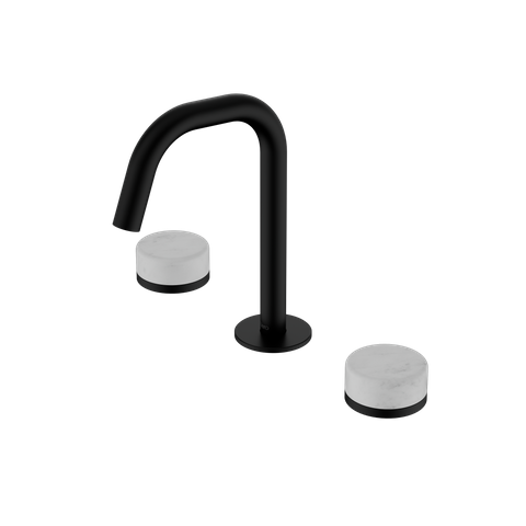 Serenity Basin Set Edge Spout With Carrara Handle Matte Black