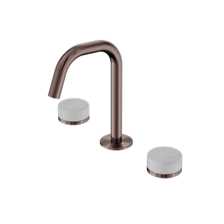 Serenity Basin Set Edge Spout With Carrara Handle Brushed Bronze