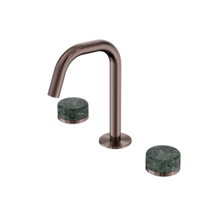 Serenity Basin Set Edge Spout With Verde Alpi Handle Brushed Bronze