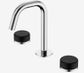 Serenity Basin Set Edge Spout With Marquina Black Handle Chrome