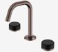 Serenity Basin Set Edge Spout With Marquina Black Handle Brushed Bronze