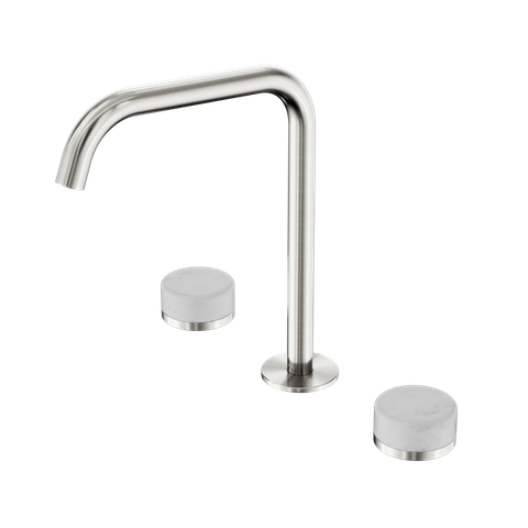 Serenity Bath/Kitchen Set Edge Spout With Carrara Handle Brushed Nickel