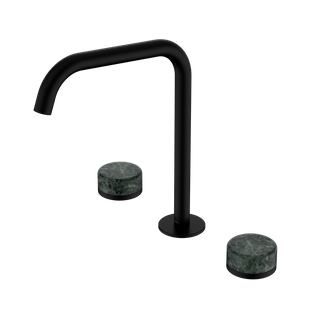 Serenity Bath/Kitchen Set Edge Spout With Verde Alpi Handle Matte Black