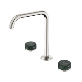 Serenity Bath/Kitchen Set Edge Spout With Verde Alpi Handle Brushed Nickel