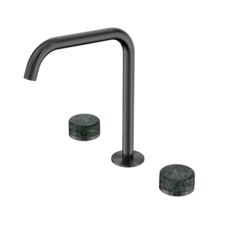 Serenity Bath/Kitchen Set Edge Spout With Verde Alpi Handle Gun Metal