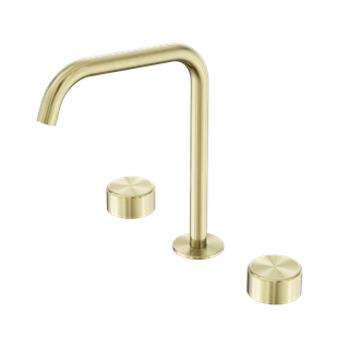 Serenity Bath/Kitchen Set Edge Spout With Metal Handle Brushed Gold