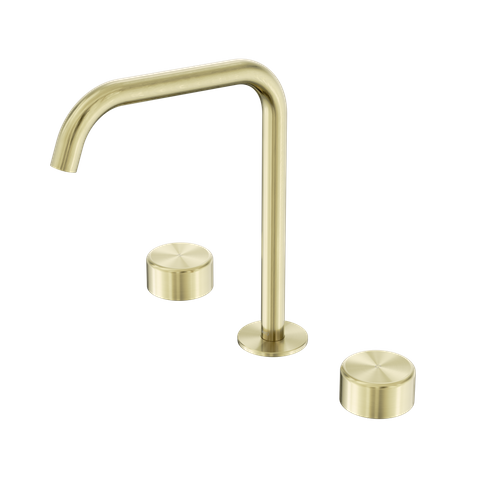 Serenity Bath/Kitchen Set Edge Spout With Metal Handle Brushed Gold