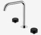 Serenity Bath/Kitchen Set Edge Spout With Marquina Black Handle Chrome