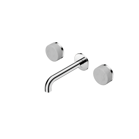 Serenity Wall Basin Set 160mm Spout With Carrara Handle Chrome