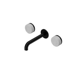 Serenity Wall Basin Set 160mm Spout With Carrara Handle Matte Black