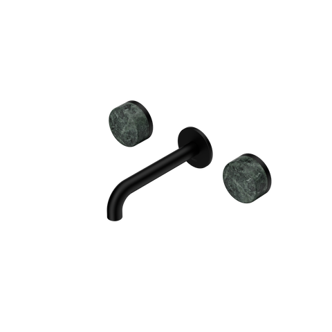 Serenity Wall Basin Set 160mm Spout With Verde Alpi Handle Matte Black