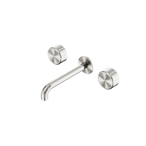 Serenity Wall Basin Set 160mm Spout With Metal Handle Brushed Nickel