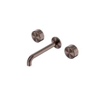 Serenity Wall Basin Set 160mm Spout With Metal Handle Brushed Bronze