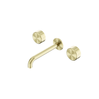 Serenity Wall Basin Set 160mm Spout With Metal Handle Brushed Gold