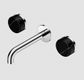 Serenity Wall Basin Set 160mm Spout With Marquina Black Handle Chrome