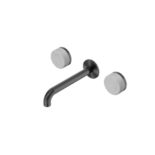 Serenity Wall Basin Set 185mm Spout With Carrara Handle Gun Metal